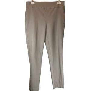 Pull On Stretch Pants Womens 8 Houndstooth Plaid Work Office Trousers Preppy